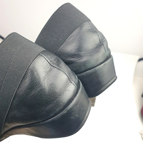 Thierry Rabotin Black soft leather size 42 elastic trim comfort office w… - Picture 15 of 16